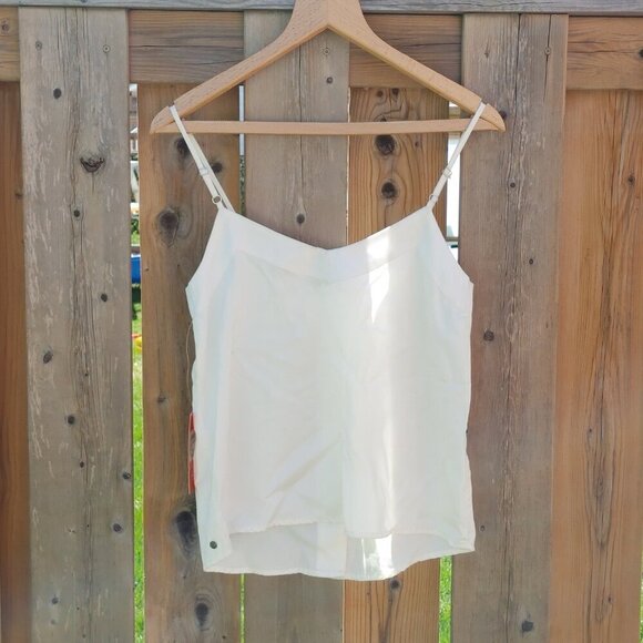 ATTRACTIVE RIP ZONE Women's White Spaghetti Strap Buttoned Tank Top Size Small - Picture 4 of 8